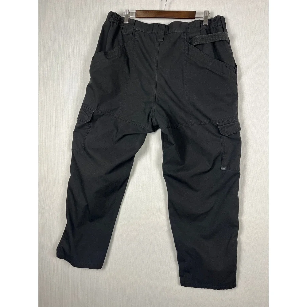 5.11 Tactical Series Cargo Pants Mens 40x30 Black Ripstop Utility Rugged